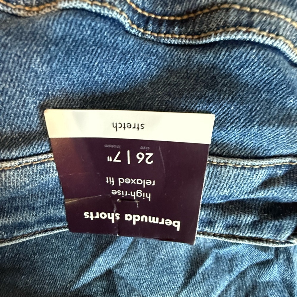 AVA & VIV High Rise Bermuda Shorts Size 49 Relaxed Fit Denim - Picture 11 of 13